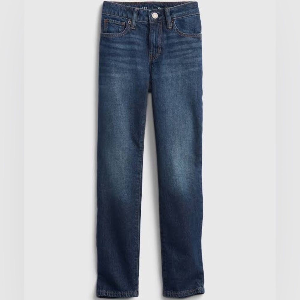 GAP Girls’ Relaxed Girlfriend Dark Wash Jeans